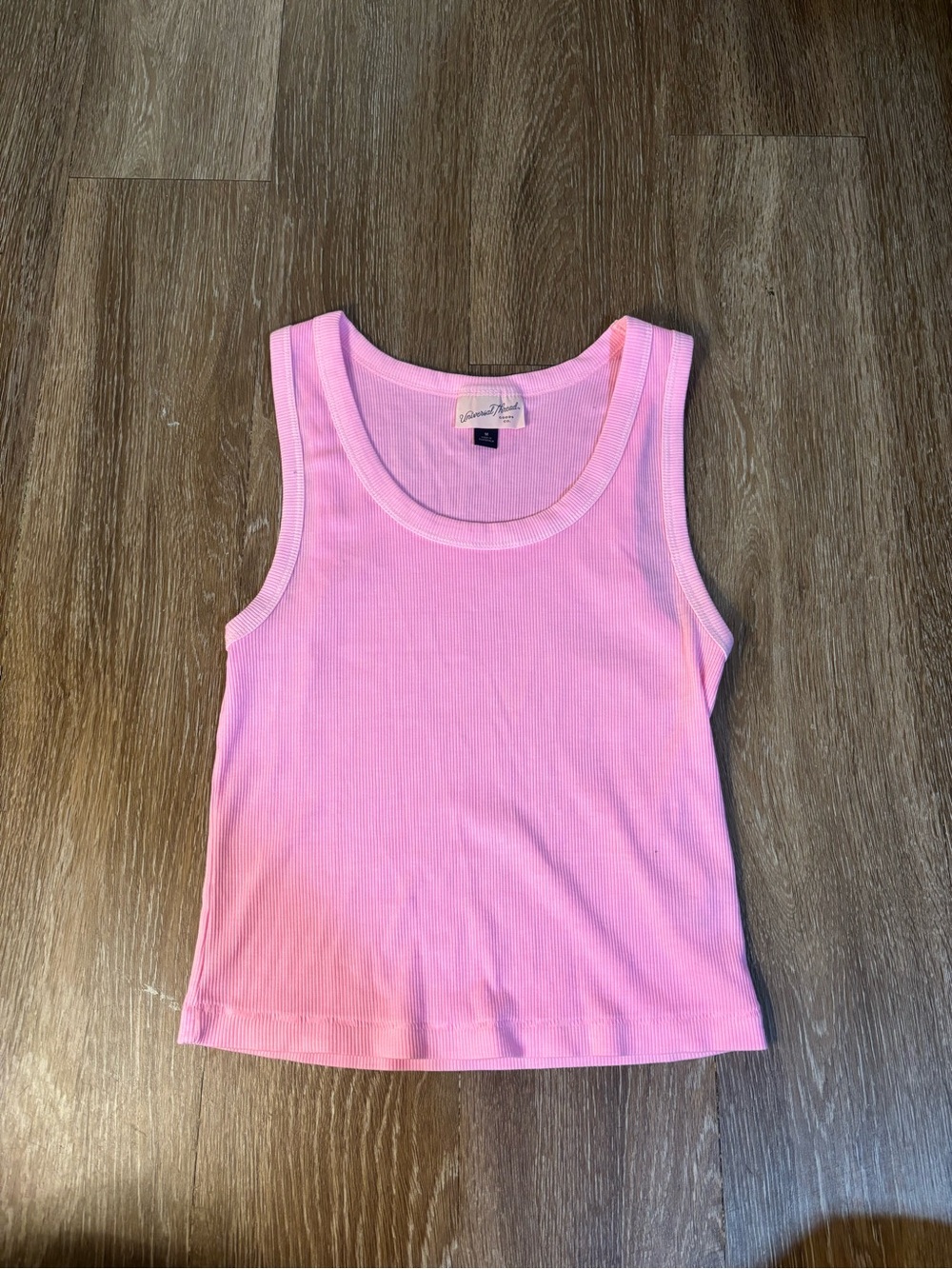 Women’s Universal Thread Classic Pink Ribbed Tank Top